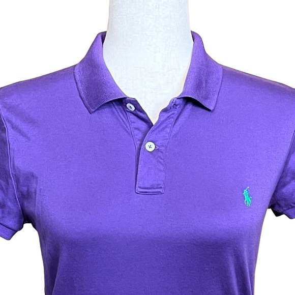 Ralph Lauren Vibrant Purple Polo Tee - Picture 3 of 7